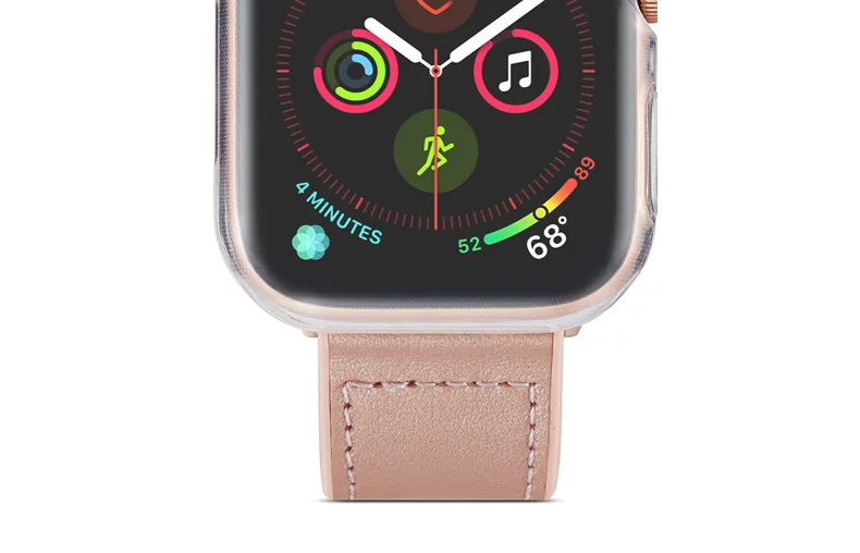 360 Тонкий чехол для часов Apple Watch чехол 4 3 2 Защита экрана 44 мм 40 мм мягкий прозрачный ТПУ для iWatch 4 44 мм 40 мм