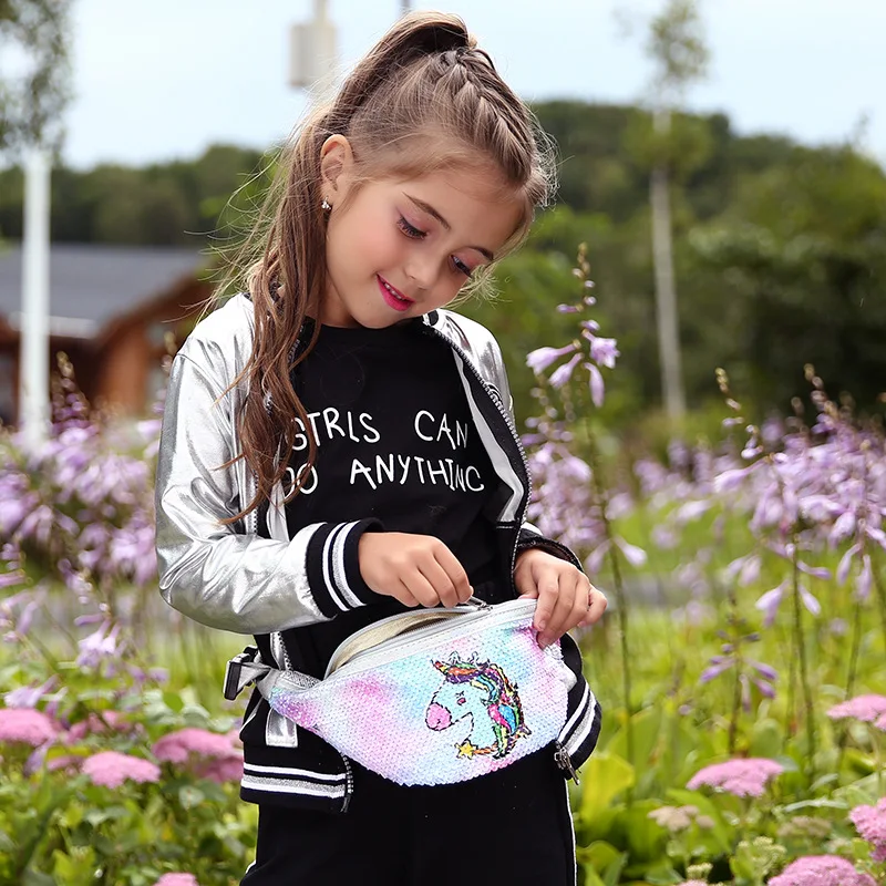 RARITYUS Girls 3D Crossbody Purse Bag Glitter Holo Unicorn Messenger Handbag Fanny Pack 