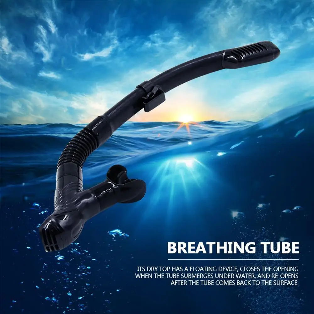 Регулируемая Центральная сухая силиконовая трубка для подводного плавания для плавания набор с держателем трубка для плавания дыхательная трубка