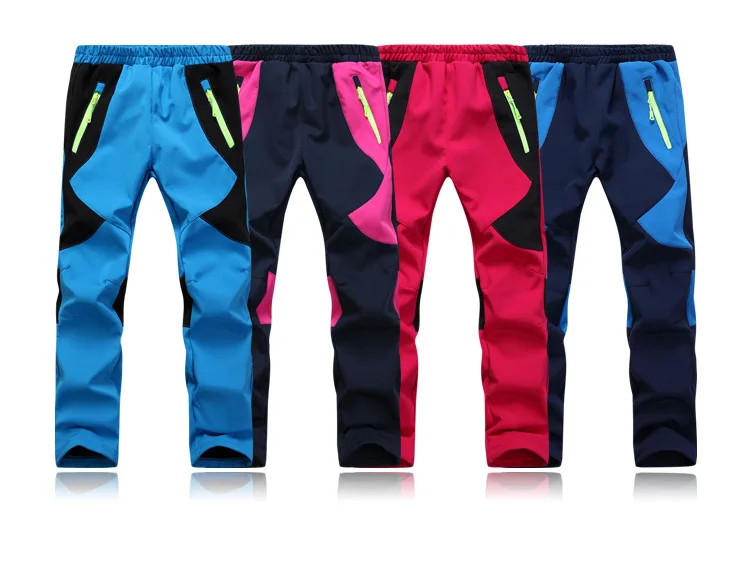 Hot Selling Men And Women Big Boy Soft Pants Outdoor Sports Mountain Climbing Waterproof plus Velvet Thick Trousers