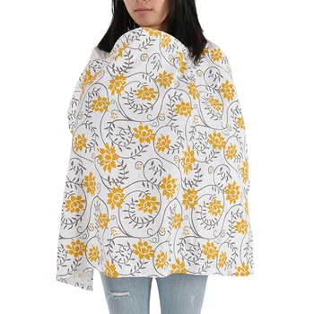 

Stylish Nursing Cover Cotton Blend Outdoor Adjustable Neckline Baby Lightweight Maternity Apron Privacy Breastfeeding Towel