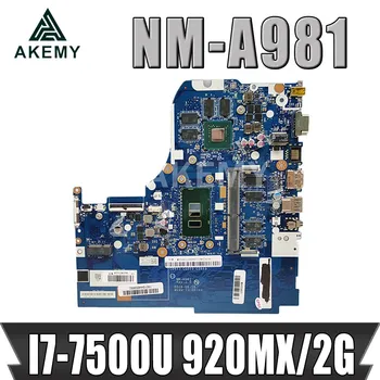 شراءاللوحة الأم الأصلية لأجهزة الكمبيوتر المحمول Lenovo 510-15IKB Nm-A981 5B20M29179 اللوحة الرئيسية مع معالج GF940MX 2GB 4GB RAM I7-7500U
