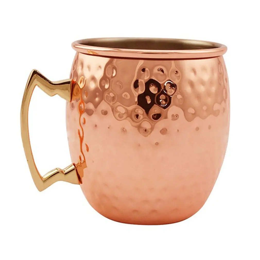 

Moscow Dice Drum-shaped Copper Cup Hammer Hammer Beer Mug Cocktail Glass 18oz