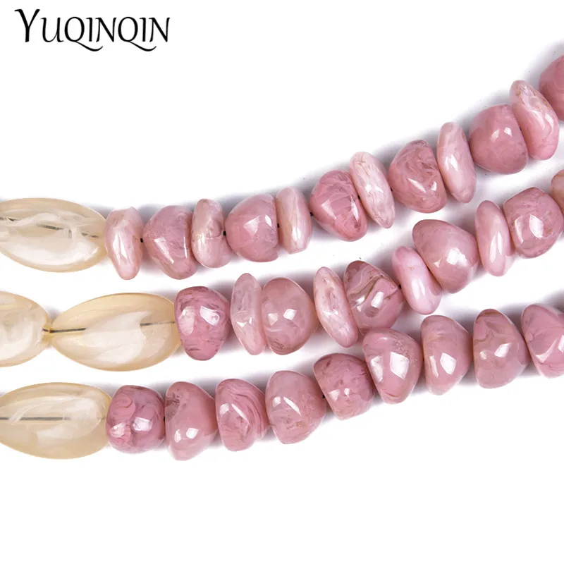 Большое длинное женское ожерелье из акриловой смолы массивное многослойное