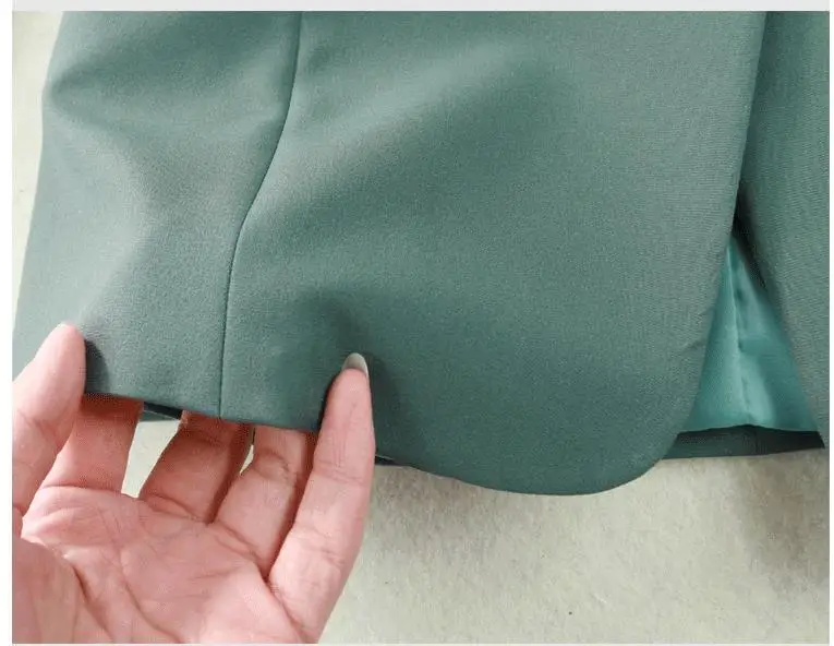 women's spring summer autumn winter OL Slim mid-length gray green blazer+ trousers pants set ladies office elegant pants suit