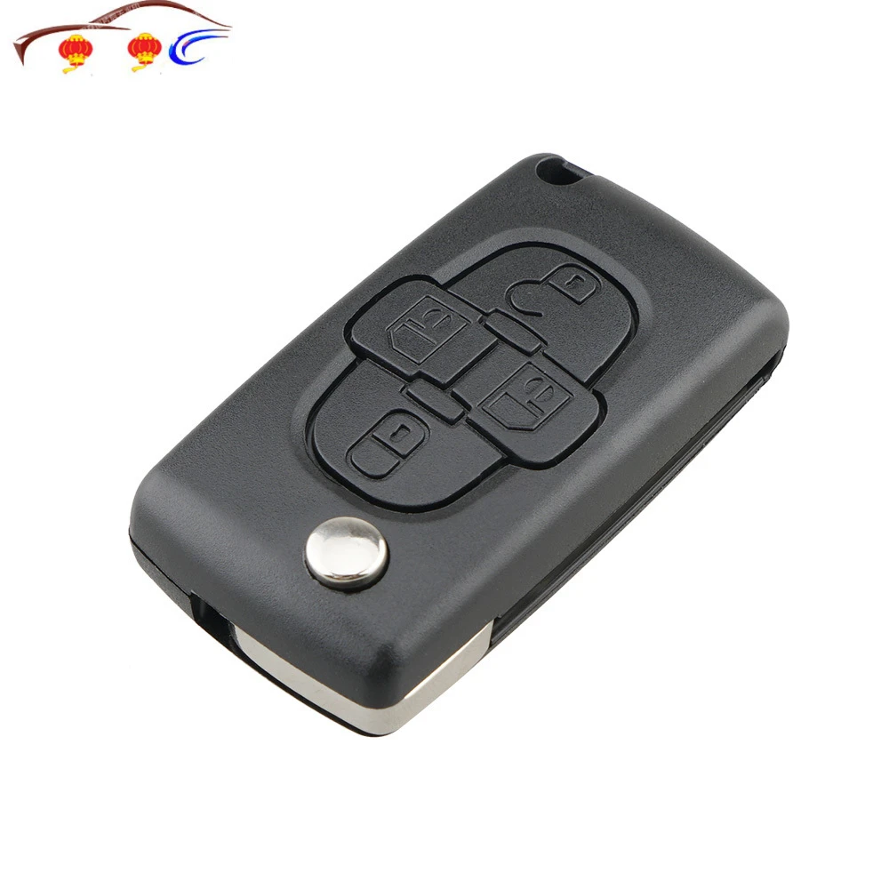 coil pack 2022 New 4 Buttons Flip Floding Remote Key Fob Case Shell Fob forPeugeot 1007  forCitroen C8 Uncut Blade With Groove CE0523 spark plugs and wires