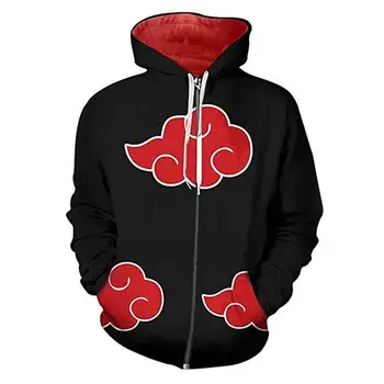 

Anime Naruto Cosplay Jackets Clothes Costumes Men Hoodies Sweatshirts Uzumaki Akatsuki Haruno Sakura Hat Clothing Zipper Tops