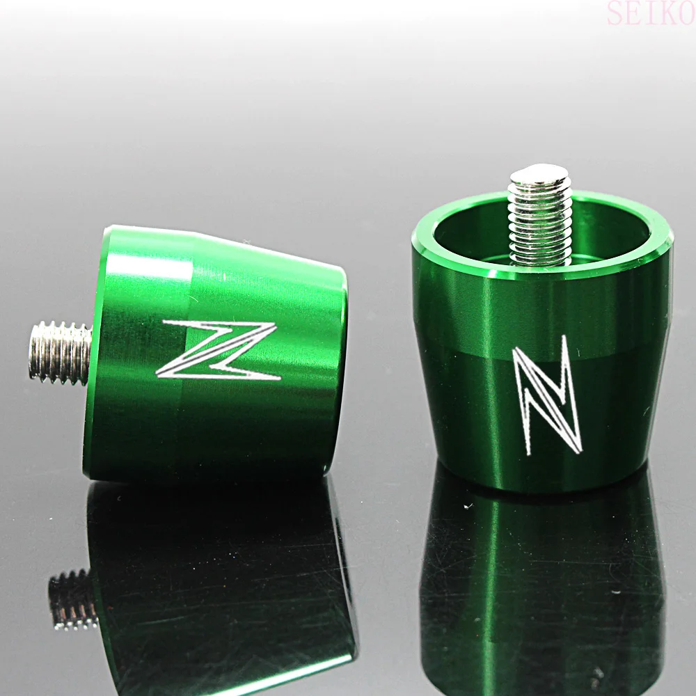 Green Для Kawasaki Z800, Z1000, z900 Z750R Z750S Z650 Z300 Z250 Manopole бар концы крышки Copertura слайдер аксессуары Moto CNC - Цвет: Green