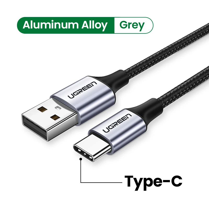 iphone usb cable Ugreen Micro USB Cable 3A Nylon Fast Charging USB Type C Cable for Samsung Xiaomi HTC USB Charger Data Cable Mobile Phone Cable mobile phone cables Cables