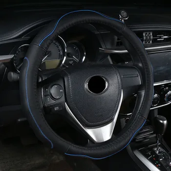 

Fit for Calvary Camry Ray Corolla RAV4 Leather Auto Car Steering Wheel Cover 38CM/15'' Protector Interior Accessories