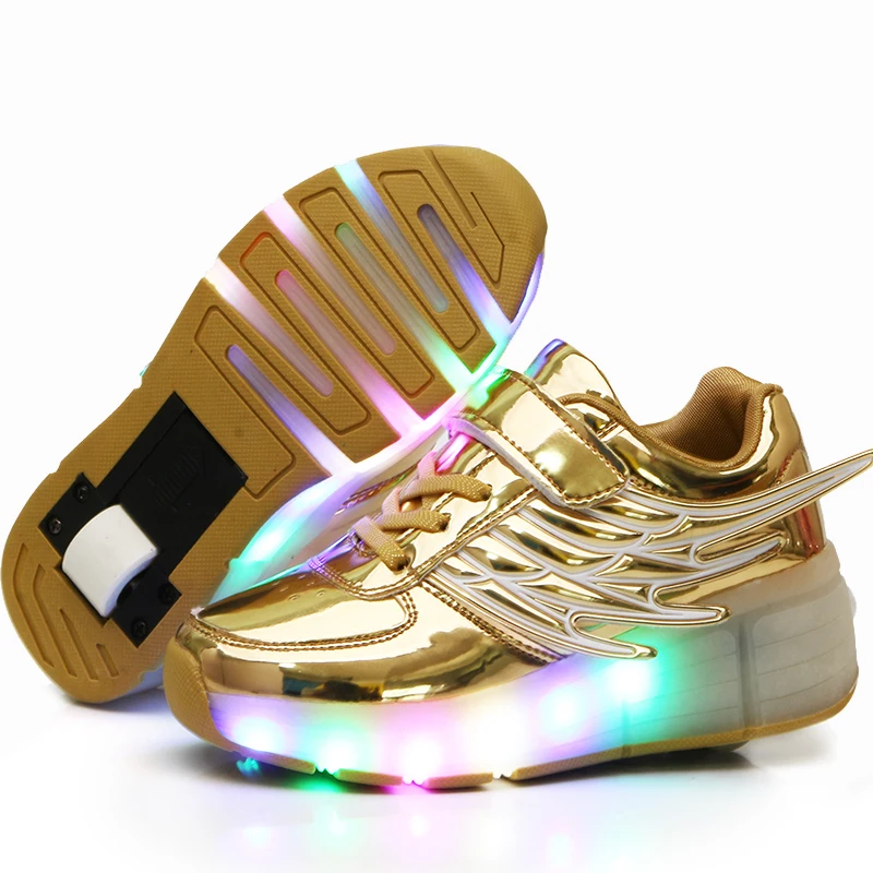 

TuYao Fashion Girls Boys LED Light Roller Skate Shoes For Children Big Kids & Adults Sneakers With Wheels One wheels