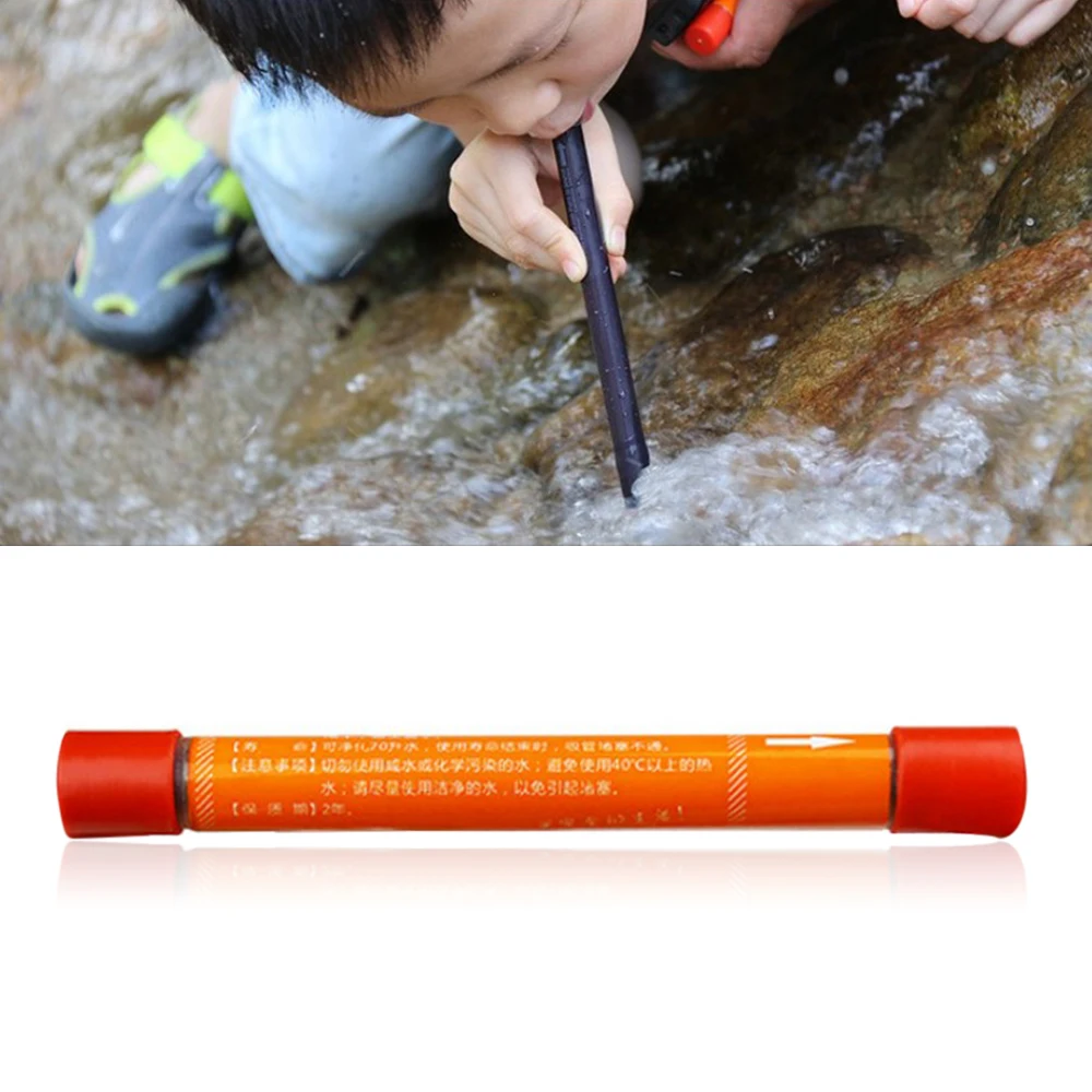 

Pocket Water Purification Pipette Pen Portable Mini Straw Water Purifier Camping Outdoor Water Straw Filter Safety Survival Tool