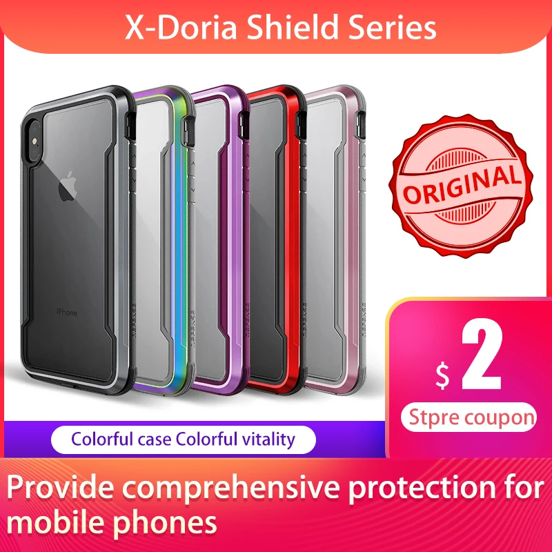 Защитный чехол X Doria для iPhone XR XS Max в стиле милитари с испытанием на падение