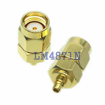 

DHL/EMS 50 pcs Adapter RP.SMA male jack to MMCX male plug RF connector straight M/M -d2