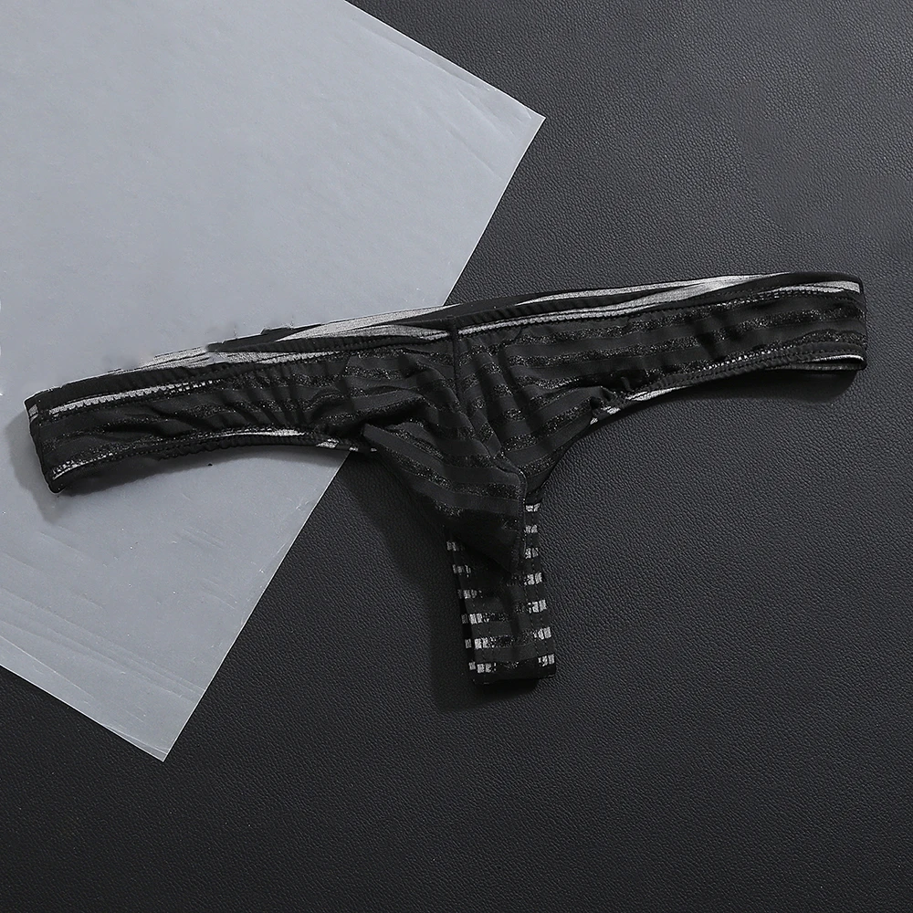 

Для мужчин пикантные прозрачные сетчатые в полоску прозрачная! Нижнее белье, которое поможет скрыть недостатки вашей фигуры! Дышащее белье Трусы-стринги высококачественные трусы