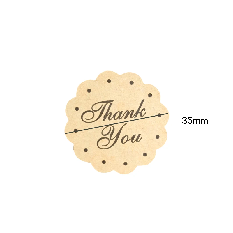 100pcs per pack 120pcs/100pcs/60pcs/pack Multiple Styles Round Tape Thank You Packaging Label Material Supplies Sealing Stickers - Цвет: 100pcs per pack