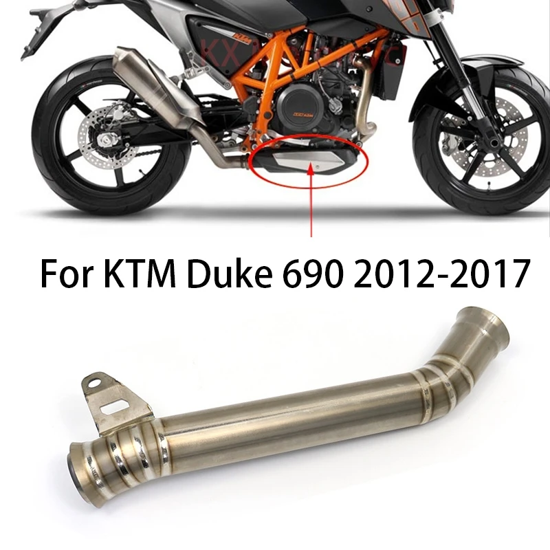 

Для KTM Duke 690 2012 2013 2014 2016 2017 модернизированная выхлопная труба мотоцикла средний соединительный элемент трубы передний Разъем Соединительная труба