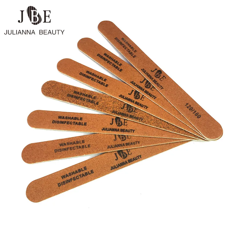 

Free Shipping 20Pcs Brown 120/180 Wood Nail Art Sanding Buffer Block Pedicure Manicure Buffing Polish Beauty Tools Nail Supplies