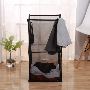 

Breathable Dirty Laundry Organizer Mesh TypeFoldable Household Laundry Basket Sorter With Handle Large Capacity Storage Bag ^_^