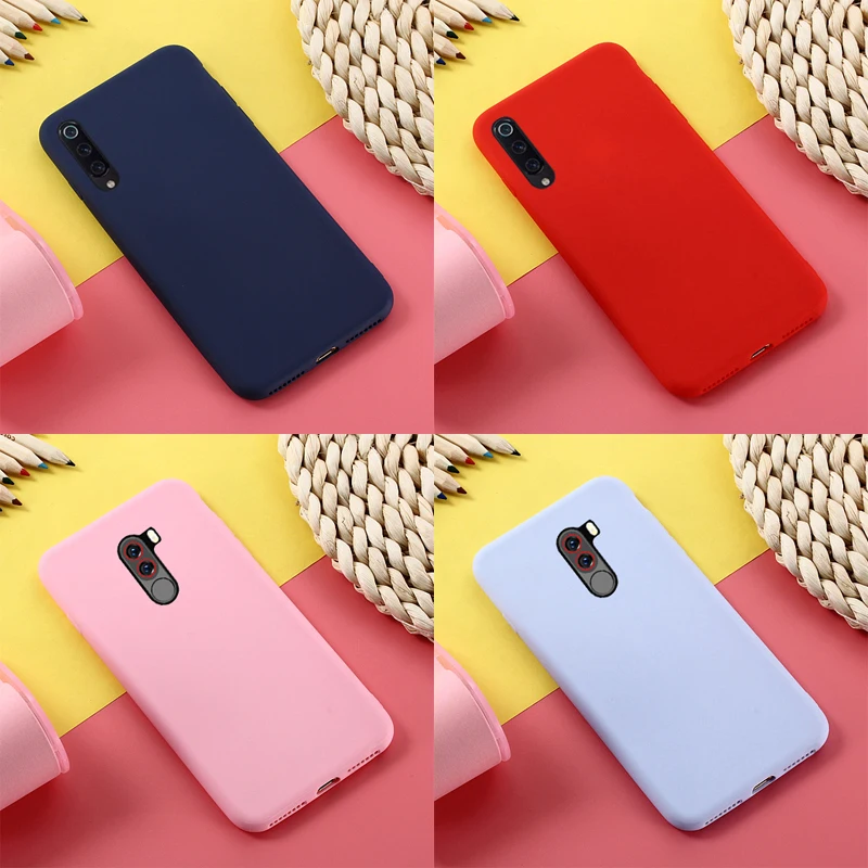 Чехол для Xiaomi mi 9 чехол SE противоударный защитный однотонный силиконовый 9/Pocophone F1