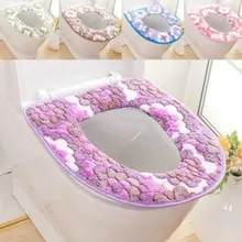 Мягкая ванная комната туалет сидение для унитаза моющийся теплый коврик Обложка Подушка