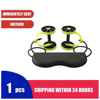 

Abdominal Waist Slimming Trainer Roller Double AB Wheel Fitness Equipment Trainer ABS Workout Kit Crossfit Abdominal Exerciser