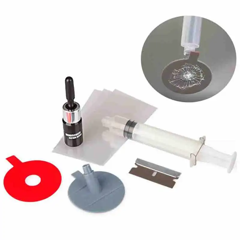 

Tools Auto Glass Windscreen Repair Set DIY Car Windshield Repair Kit Give Door Handle Protective Decorative Stickers