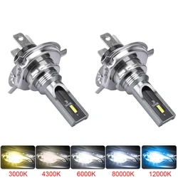 Nouveau 2Pcs 16000LM Phare H4 H6 H7 HB3 HB4 9005 9006 H8 H11 H3 Moto Ampoule 12V 24V Auto H4 LED Moto Phare Antibrouillard 