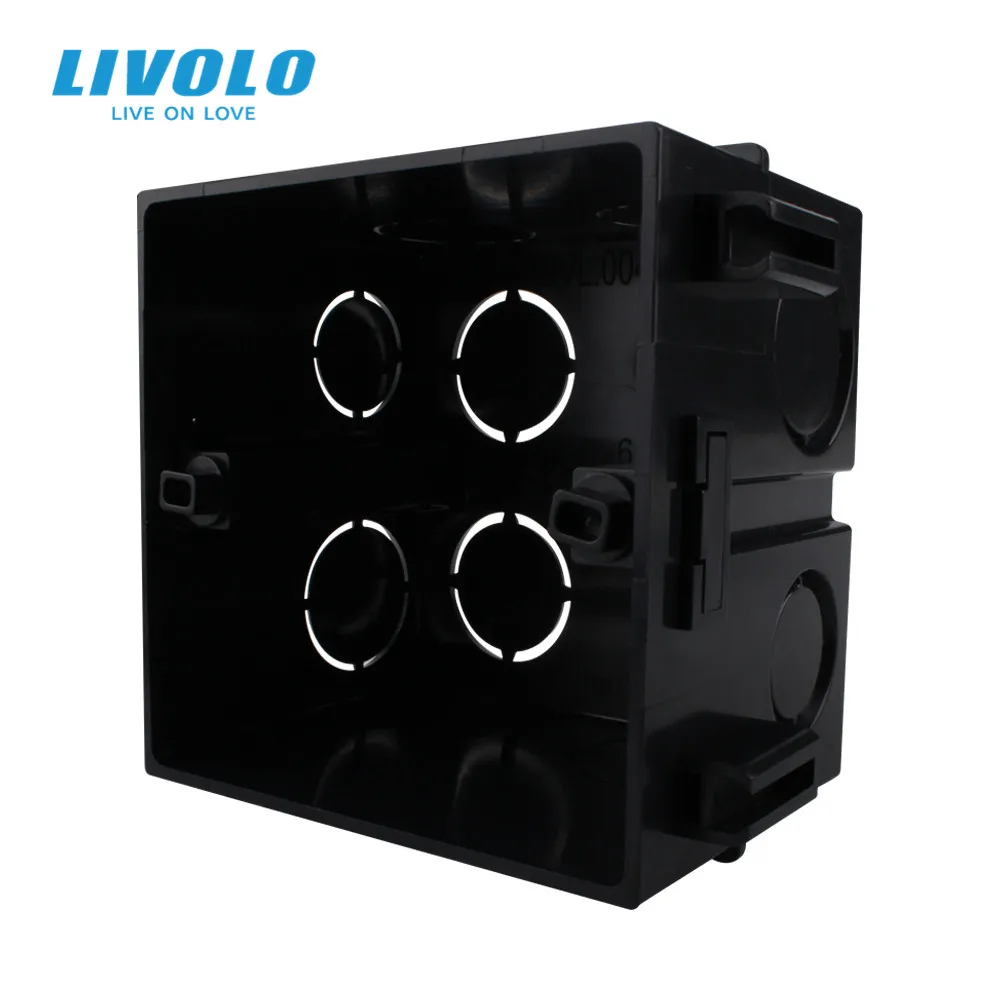 Крепление Livolo из черного пластика для настенного выключателя 86 мм * мм|internal mount