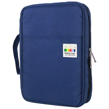 

166 Slots Colored Pencil Case Oxford Fabric Pen Case with Compartments Pencil Holder for Watercolor Pencils(Blue)