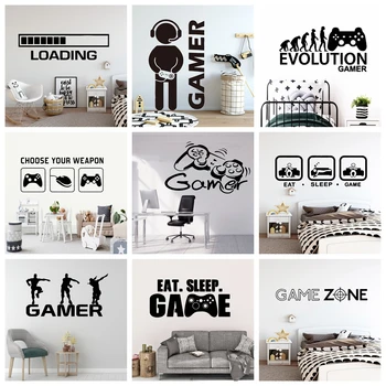 Create Gamer Wall Sticker Vinyl Mural Wallpaper For Kids Boys Room Decoration Decals Ps4 Gaming Poster Decor Door Stickers 1