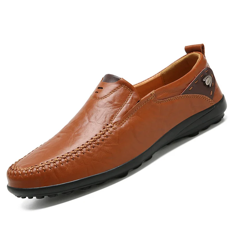 

Men Shoes Plus Size 56 Nice Tide Tide Split Loafers Cow Leather Slip-on Mans Footwear Metal Decoration Sapato Masculino