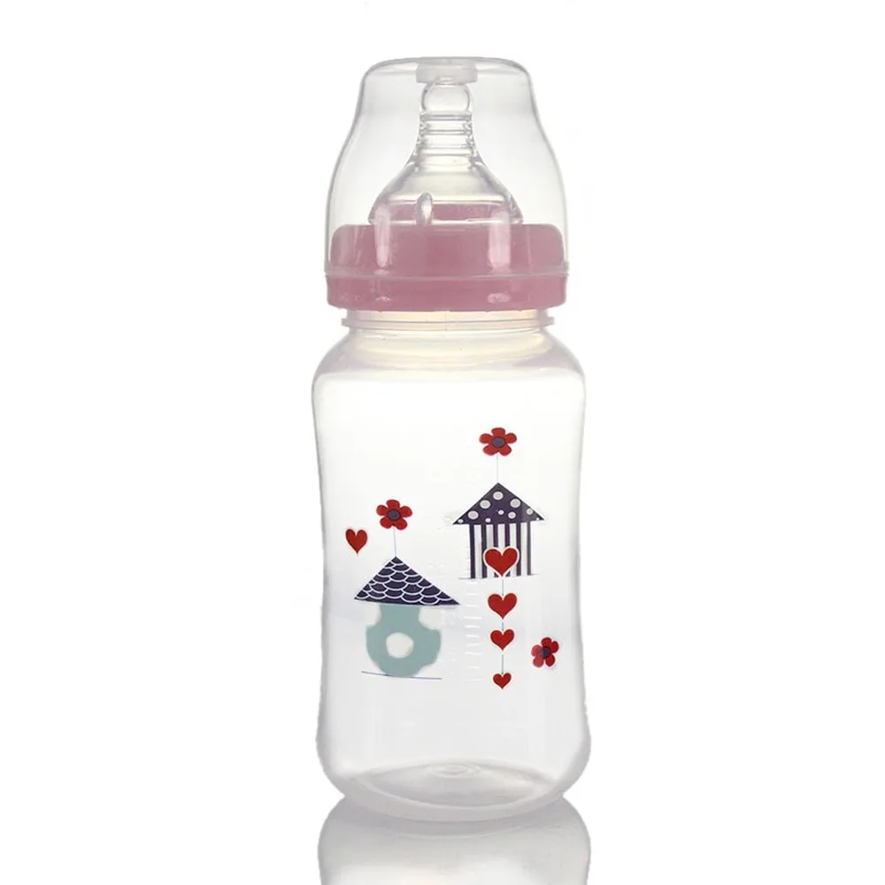 320mL Newborn Children Infant Baby Boy Girl Wide Mouth PP Feeding Bottle Drinking Water Breast-like Feeling