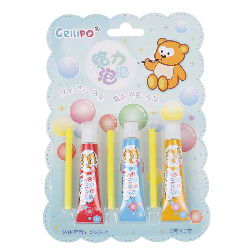 3pcs/set Safe Magic Bubble Glue Toy Blowing Colorful Bubble Ball Space