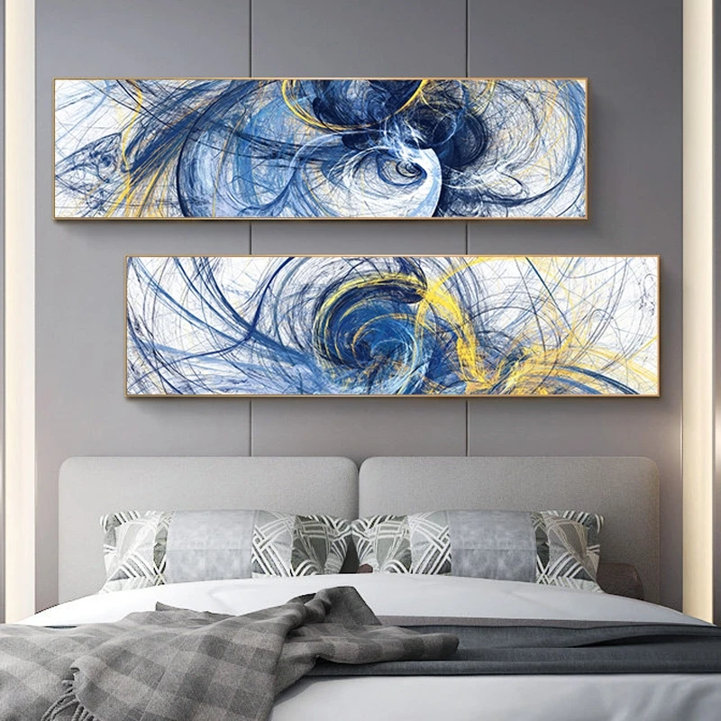 

Modern Abstract Art Canvas Painting Poster Print Wall Art Colorful Line Pictures for Living Room Decor Cuadros Frameless