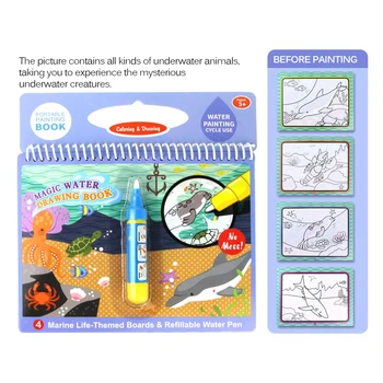 

2020 Water Drawing Book Coloring Book Doodle Pen Painting Drawing Board for Kids Toy Educational Toys Children Birthday Gift