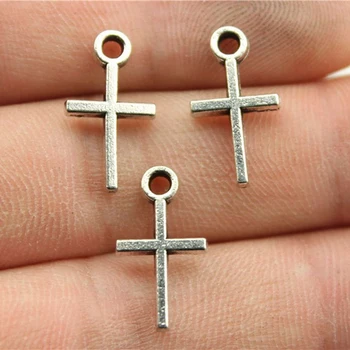 

WYSIWYG 20pcs 18x10mm Mini Cross Pendants Charms Cross Small Pendants Small Cross DIY For Jewelry Making