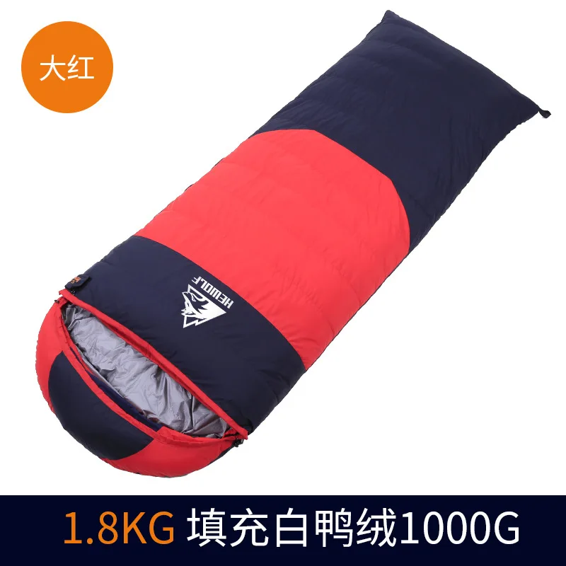 red filling 1000g Наполнитель 1000 г утиный пух Hewolf уличные спальный мешок расширяющийся супер-легкий Кемпинг весна и осень конверт можно сплести - Цвет: red filling 1000g