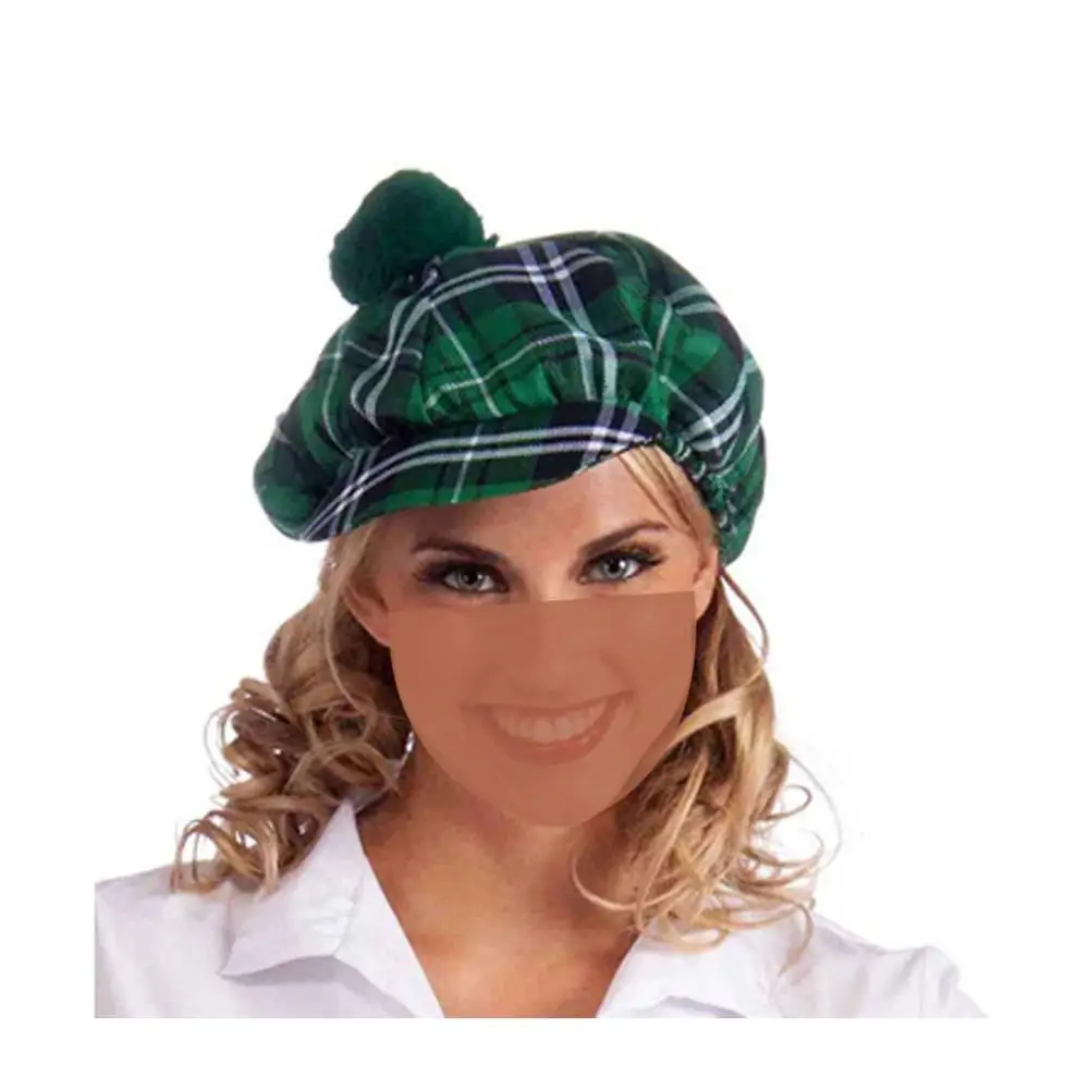 

Green Check Berets/Duck Tongue Cap/St Patrick Day Decor Hats/Polyester Material Two Styles /DIY Party/Factory Direct Sales