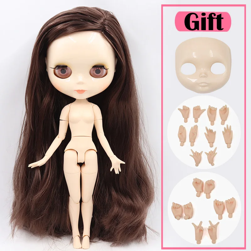 ICY Blyth Кукла № 2 глянцевое лицо белая кожа сустава тела 1/6 BJD Специальная цена 1/4 BJD, Pullip, Jerryberry, Licca игрушка подарок - Цвет: doll hand ab face