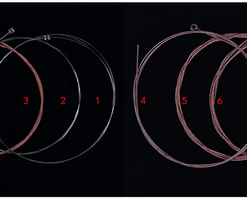 Струна для акустической гитары 6 шт./компл. чистого серебра Strigning для комплектующие для бас-гитары и аксессуары Струны для акустической гитары Гитары