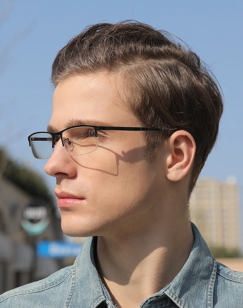 Полуоправа, блокирующая, анти-синий светильник, оправа для очков, для женщин и мужчин, металлическая, квадратная, компьютерная, оптическая оправа для очков, унисекс, Новинка