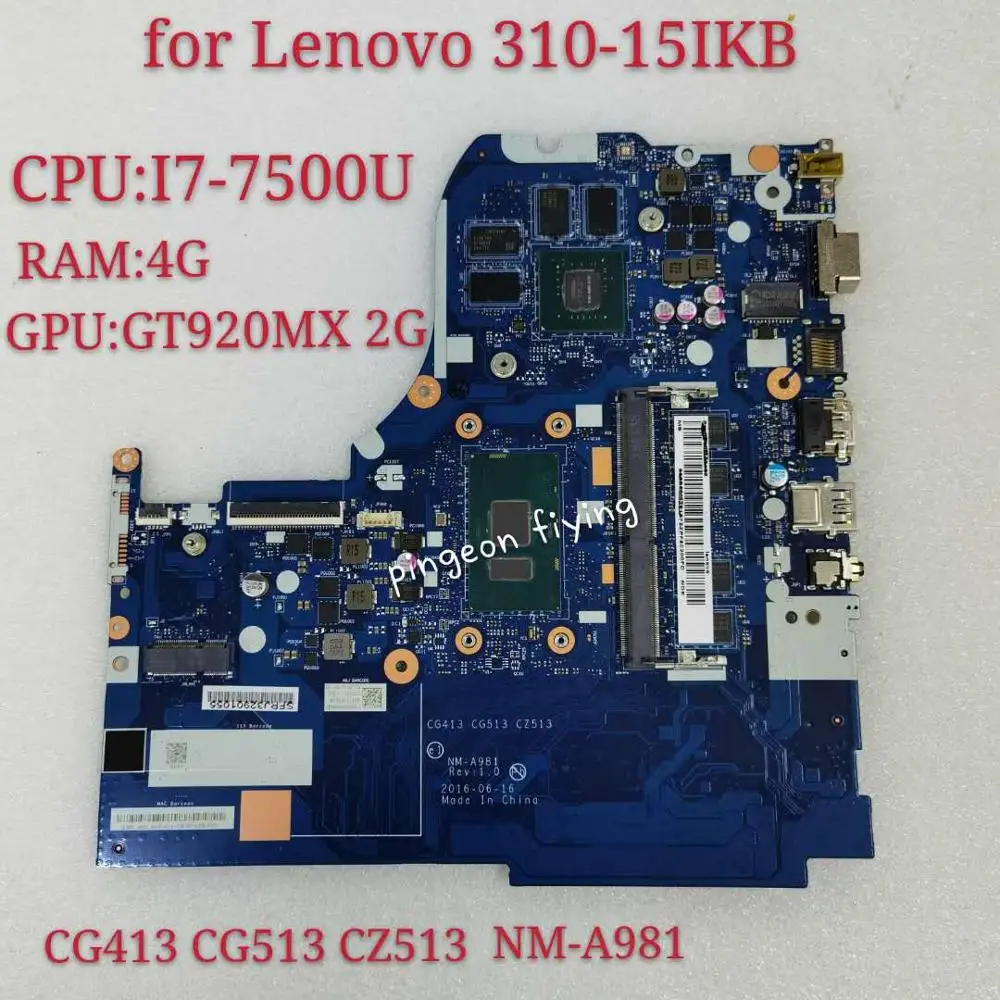 Applicable to 310-15IKB Notebook Motherboard I7-7500U VGA(2G) DDR(4G)Number NM-A981 FRU 5B20N72210 5B20N72209 | Компьютеры и офис