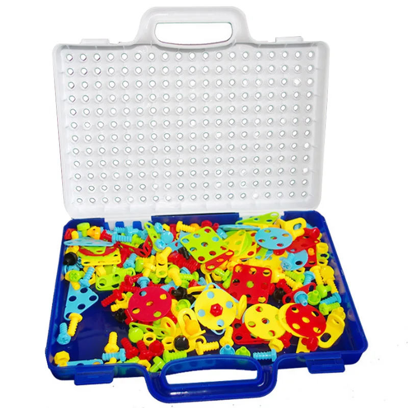 

Electric Screwdriver DIY Educational Toys Drill Game Building Blocks for Children Kids NSV775