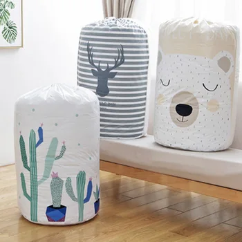 

Drawstring Storage Bag Organizer Waterproof Moisture-proof Circular Cotton Quilt Storage Bag Large-capacity Clothing Storage Bag