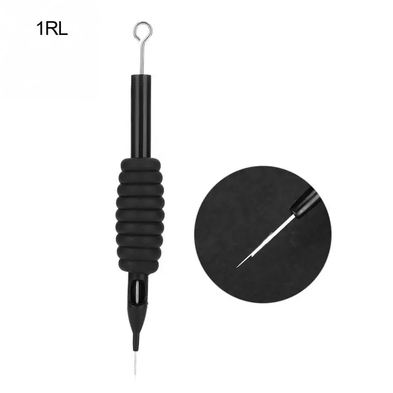 1RL 5PCS/Set Disposable Sterile Tattoo Grip Needle Silicone Grip Makeup Beauty Tools Tattoo Tubes Tattoo Gun Supplies Machine - Цвет: 1RL
