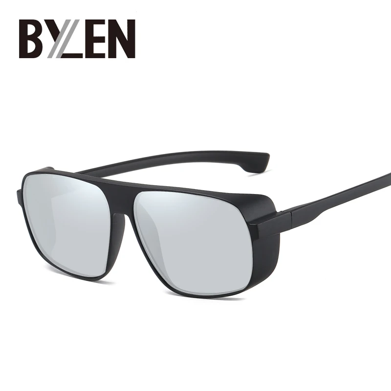 Steampunk Sunglasses Women Men Fashion Brand Designer Square Sun