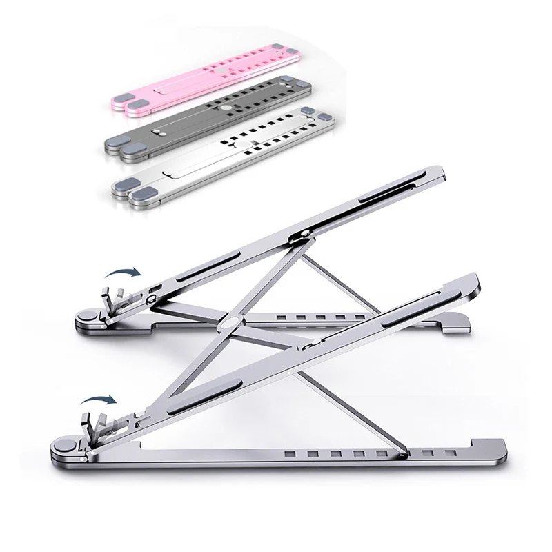  Portable Laptop Stand Folding Notebook Stand Holder For Macbook Lapdesk Adjustable Aluminum Alloy C
