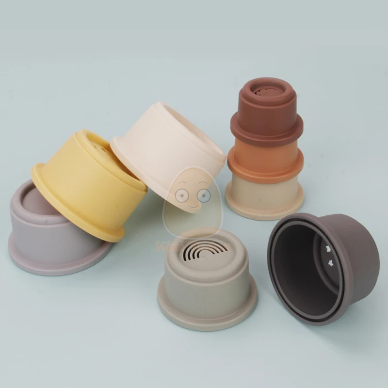 Baby Toy Stacking Cups Children Educational Nesting Ring Tower Bath Play Water Set Early Educational Toys For Infant 0 12 Months educational toys stacking puzzle toys cup stacking toys stacking toys