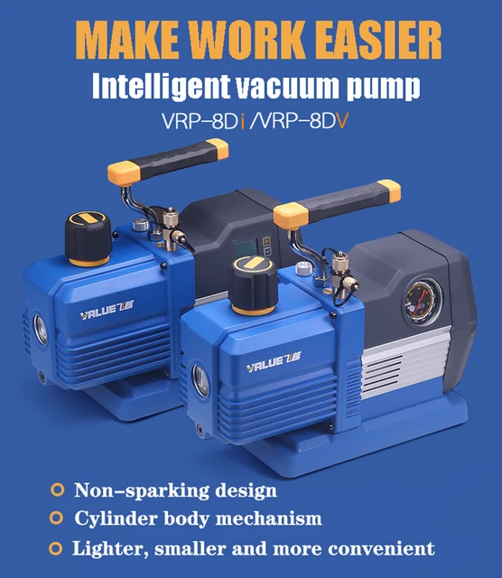 New Type Air Conditioning Vacuum Pump Vrp-8di / Vrp-8dv Intelligent Digital  Display Vacuum Pump R32 / 1234yf Machinery - Pumps - AliExpress